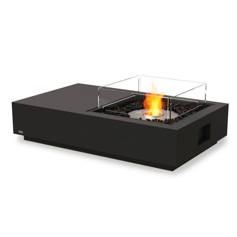 EcoSmart Fire Manhatten 50 Rectangular Fire Natural Pit Table Graphite
