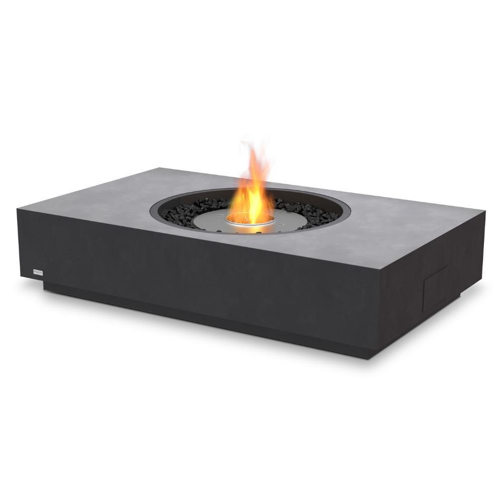 EcoSmart Fire Martini 50&quot; Rectangular Concrete Gas Fire Pit Table in Graphite