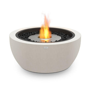 EcoSmart Fire Pod Round Concrete Fire Pit Bowl in Bone