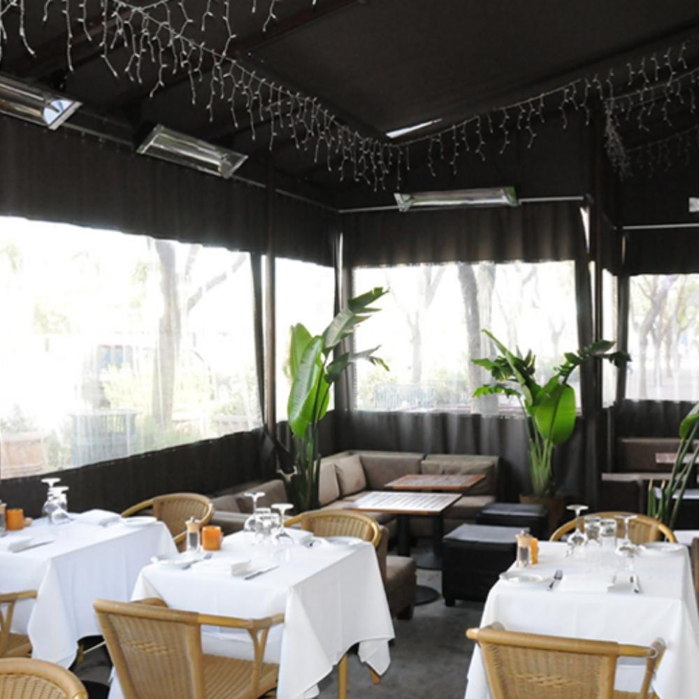 ElectricSchwank Infrared Electric Heaters Wall Mounted in a Restaurant