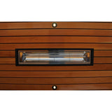 ElectricSchwank Flush Mounted Infrared Electric Heater with Black Frame - close-up view