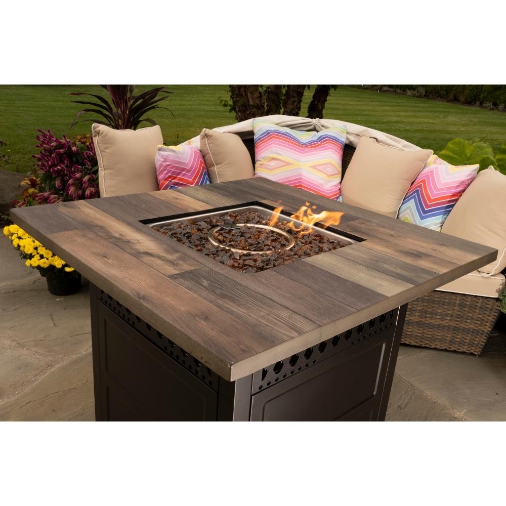 Endless Summer DualHeat Harris 38&quot; LP Fire Pit Table Place Outdoors