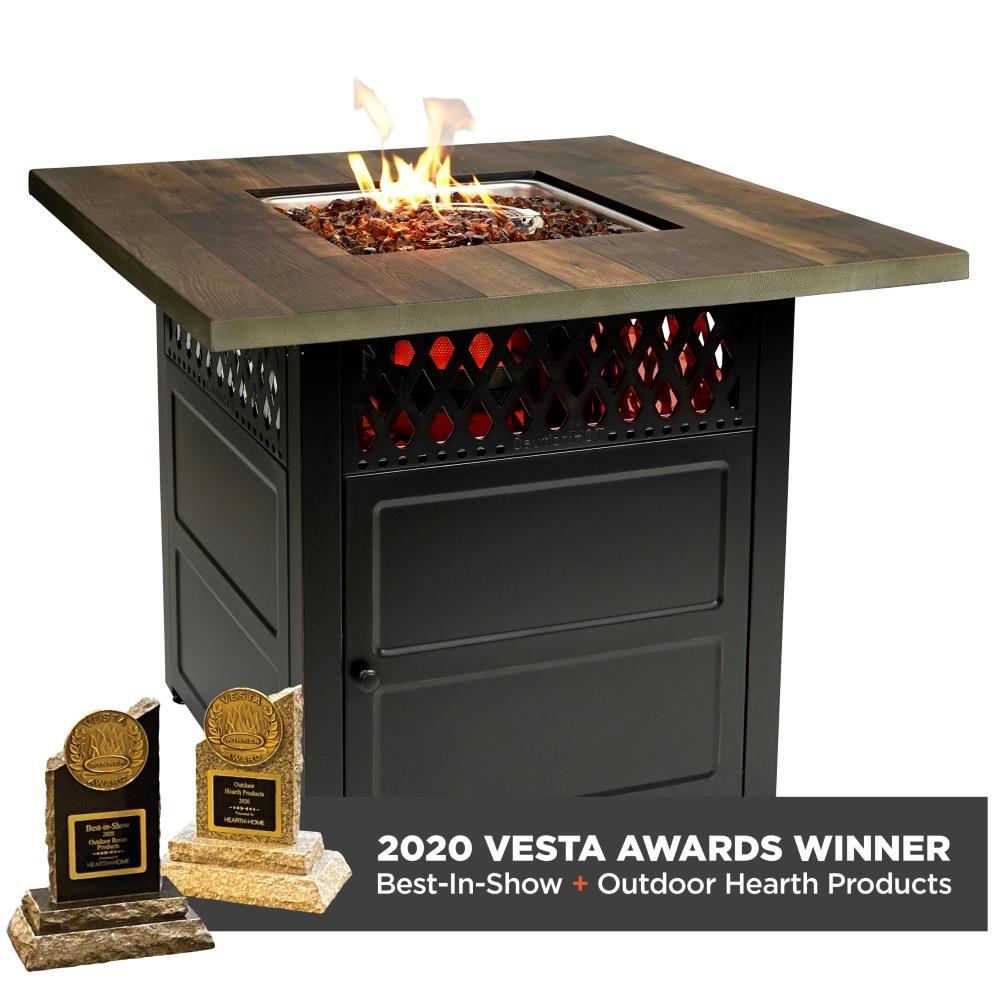 2020 Vesta Awards Winner - Endless Summer DualHeat Donovan 38" LP Fire Pit Table - detail view