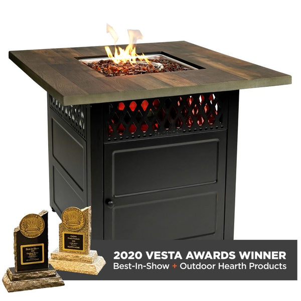 2020 Vesta Awards Winner - Endless Summer DualHeat Donovan 38" LP Fire Pit Table - detail view