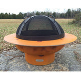 Fire Pit Art 27.5" Artisan Spark Screen with Saturn Fire Pit