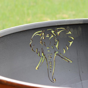 Elephant Design On The Inside Of Fire Pit Art Africa's Big Five