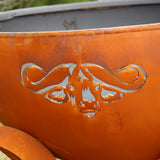 Rhino Design Of Fire Pit Art Africa's Big Five - room setting