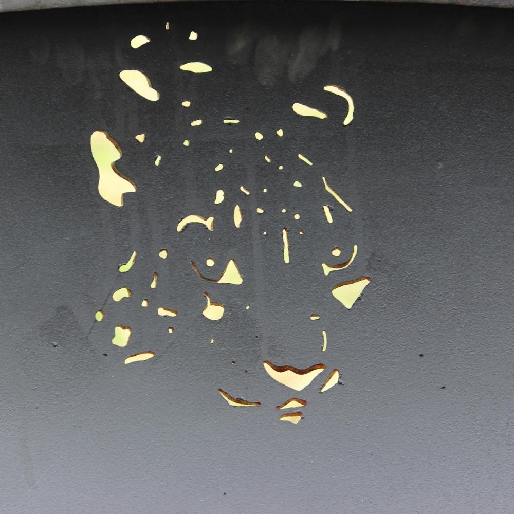 Leopard Design On The Inside of Fire Pit Art Africa&#39;s Big Five