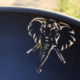 Elephant Design On The Inside Of Fire Pit Art Africa's Big Five - angle view