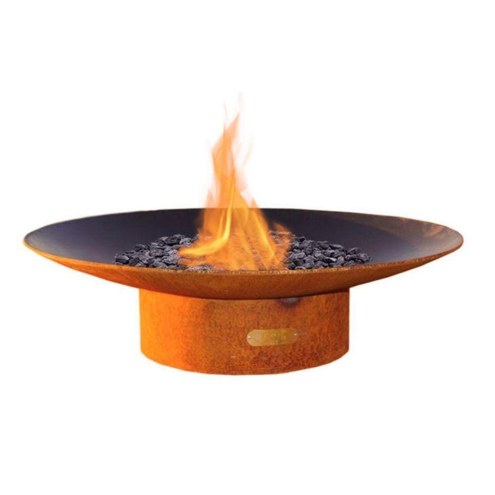 Fire Pit Art Asia - 36&quot; Handcrafted Carbon Steel Gas Fire Pit