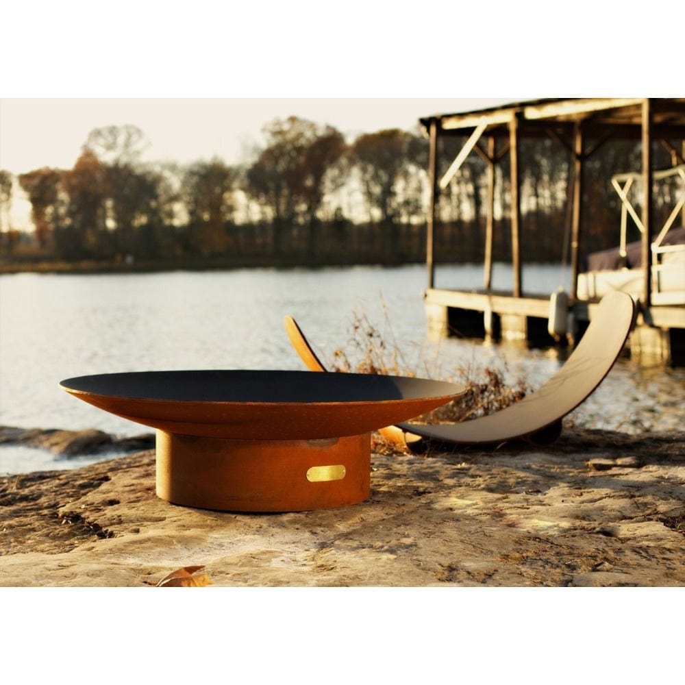Fire Pit Art Asia - 36" Handcrafted Carbon Steel Gas Fire Pit - detail view