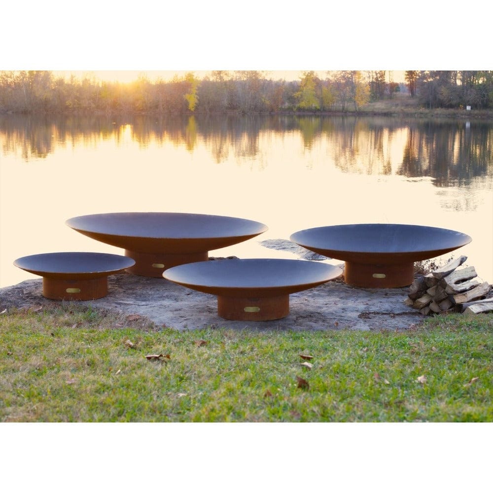 Fire Pit Art Asia - 36" Handcrafted Carbon Steel Gas Fire Pit - lifestyle view