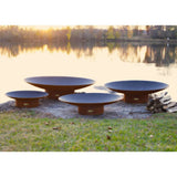 Fire Pit Art Asia - 36" Handcrafted Carbon Steel Gas Fire Pit - lifestyle view