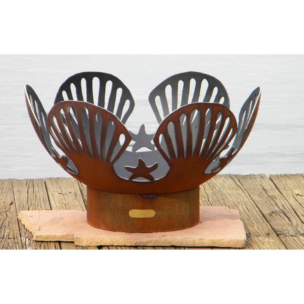 Fire Pit Art Barefoot Beach - 41&quot; Handcrafted Carbon Steel Gas Fire Pit