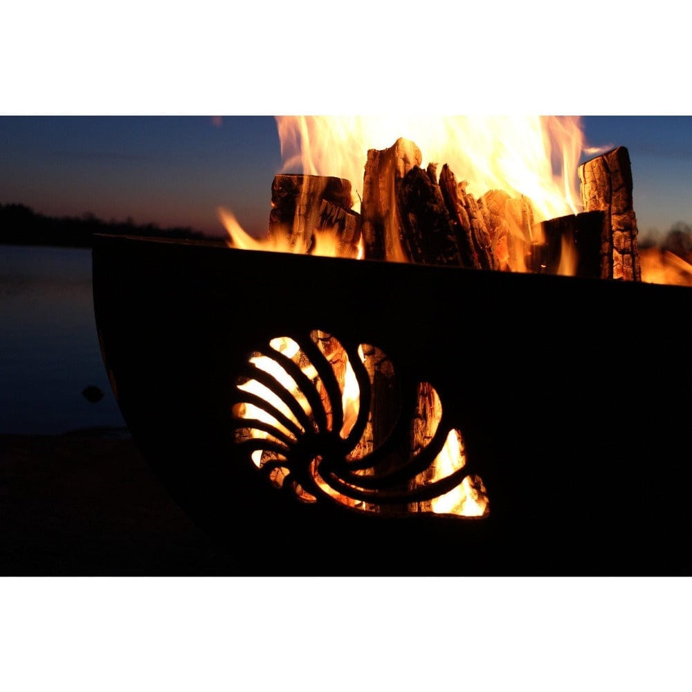 Wood Burning Fire Pit - Fire Pit Art Beachcomber - 36&quot; Steel Fire Pit (BEACH)
