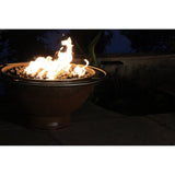 Fire Pit Art Bella Luna - 36" Handcrafted Carbon Steel Gas Fire Pit - lifestyle view