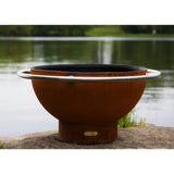 Fire Pit Art Bella Luna 48-Inch Handcrafted Carbon Steel Fire Pit No Flame