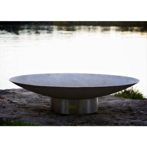 Fire Pit Art Bella Vita 46-Inch Handcrafted Stainless Steel Fire Pit (BV46) No Wood