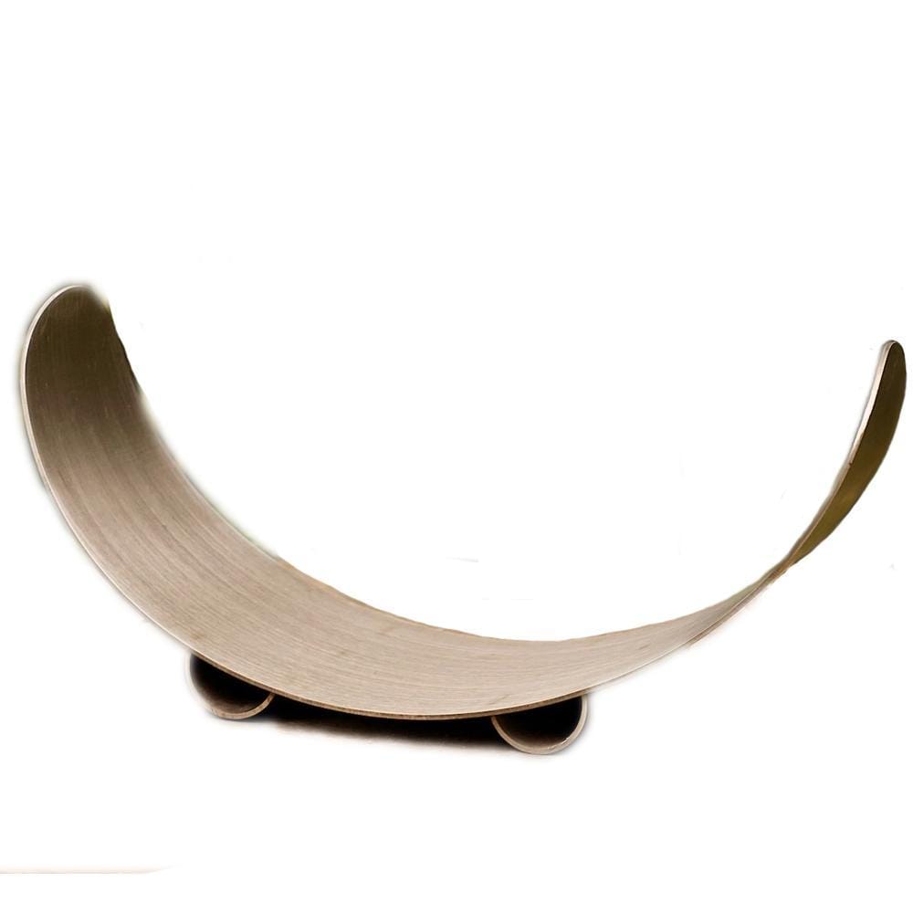 Fire Pit Art Crescent Log Rack in Stainless Steel (CRLR-Stainless)
