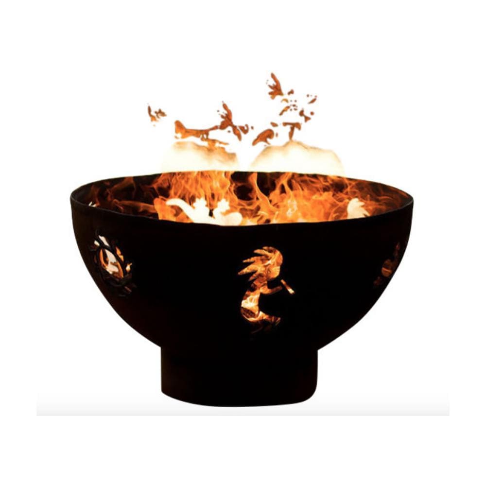 Fire Pit Art Kokopelli - 36&quot; Handcrafted Carbon Steel Gas Fire Pit