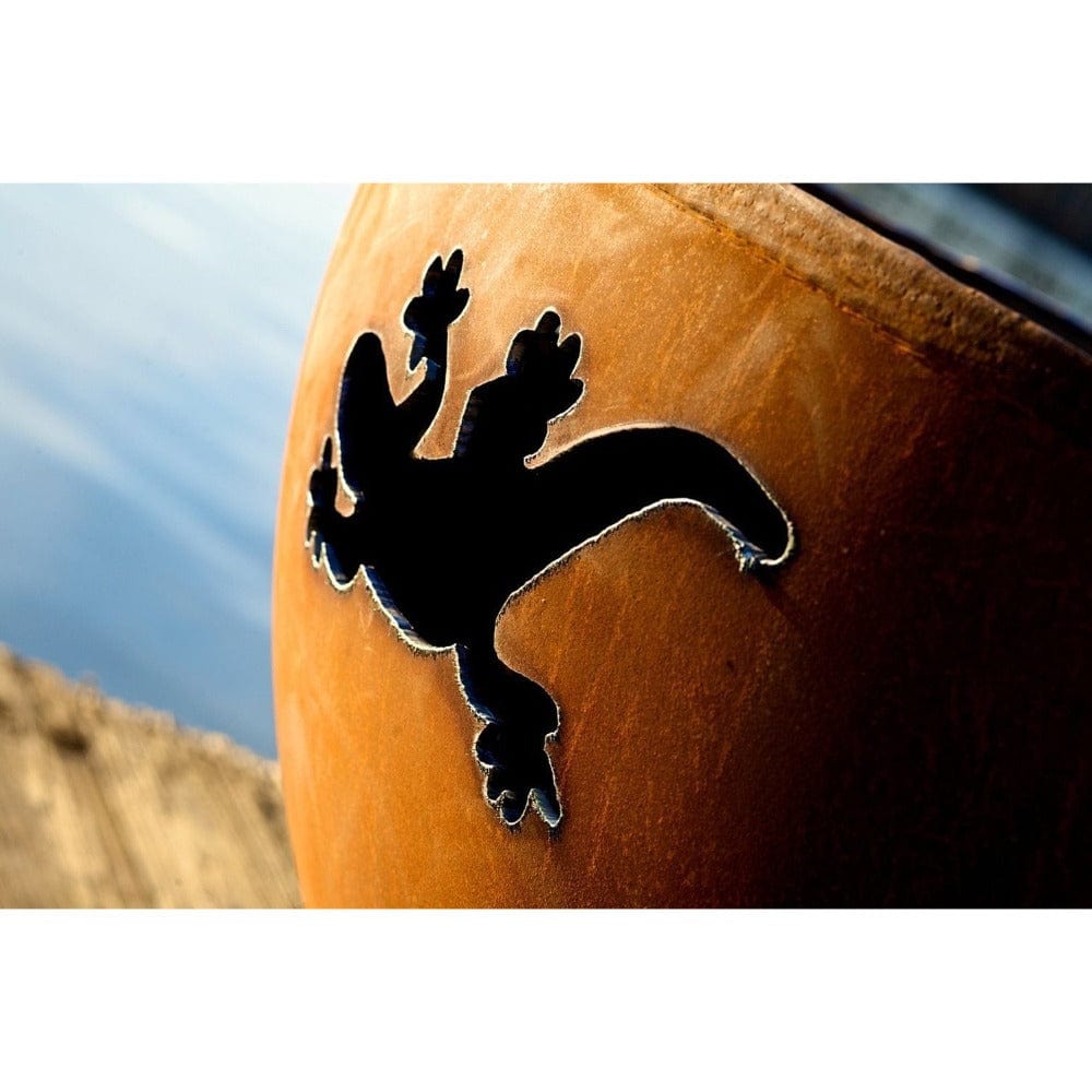 Fire Pit Art Kokopelli - 36&quot; Handcrafted Carbon Steel Gas Fire Pit