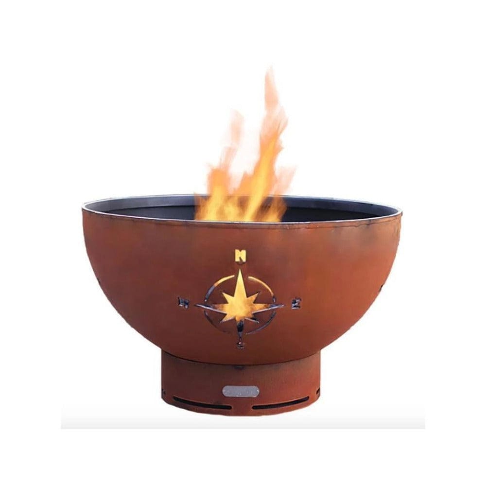 Fire Pit Art Navigator - 36&quot; Handcrafted Carbon Steel Fire Pit (NAV)