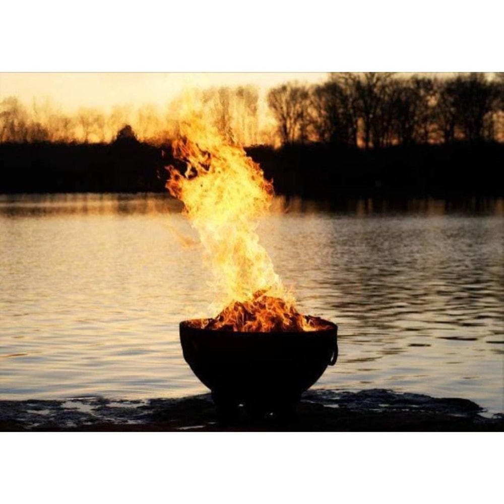 Fire Pit Art Nepal - 41&quot; Handcrafted Carbon Steel Fire Pit Silhouette Shot