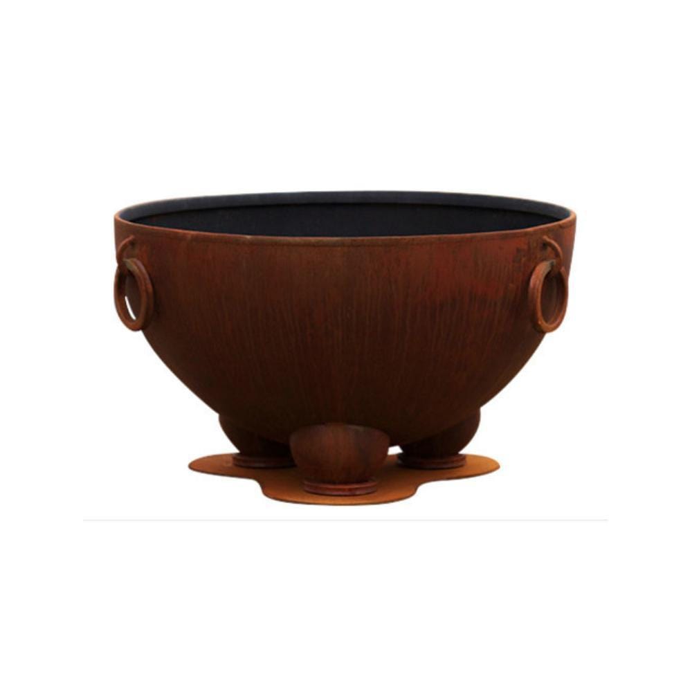 Fire Pit Art Nepal - 41&quot; Handcrafted Carbon Steel Fire Pit (NP)