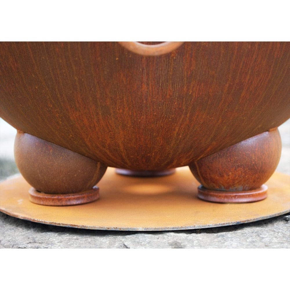 Fire Pit Art Nepal - 41" Handcrafted Carbon Steel Gas Fire Pit Base Plate