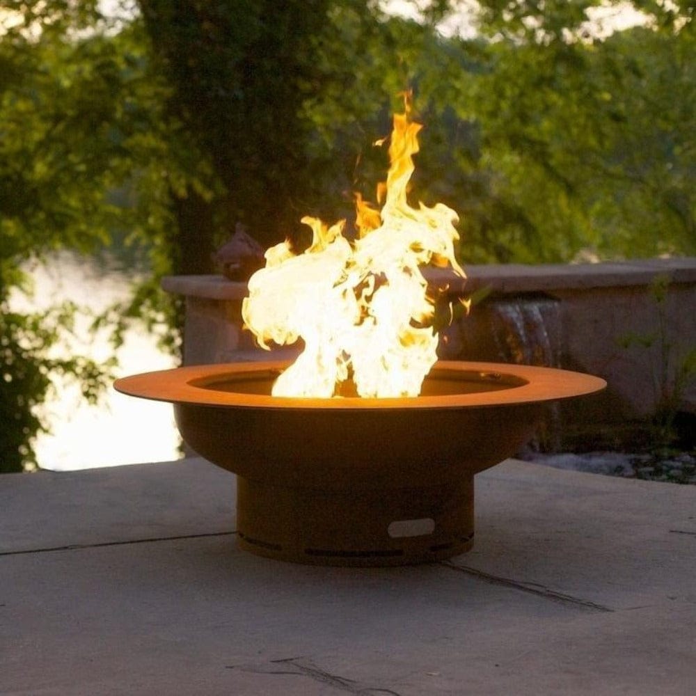 Fire Pit Art Saturn - 40" Handcrafted Carbon Steel Gas Fire Pit