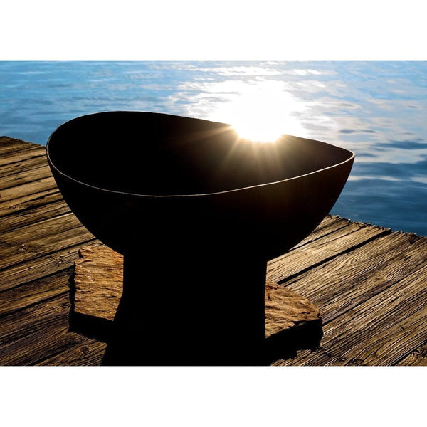 Wood Burning Fire Pit - Fire Pit Art Scallops - 36" Steel Fire Pit (SC)