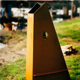 Fire Pit Art Vesuvius 21” Handcrafted Carbon Steel Fire Pit back view