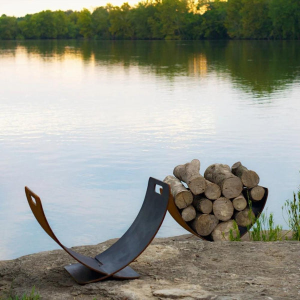 Fire Pit Art Wings in Flight Artisan Log Rack Patio Fever