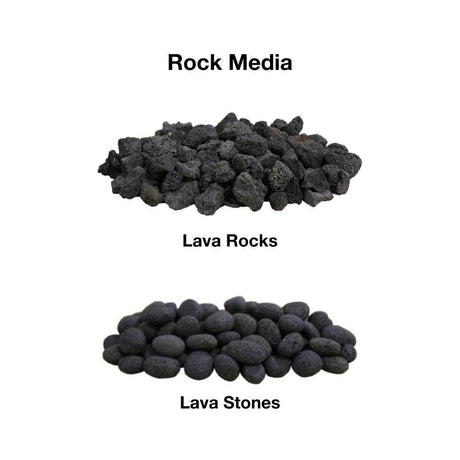 Firegear Rock Media for Gas Fire Pits - side view