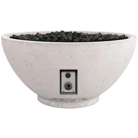 Firegear Sanctuary 30-Inch Round Concrete Gas Fire Bowl Arctic Finish