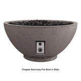 firegear sanctuary fire bowl in slate