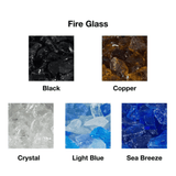 Firegear Fire Glass for Gas Fire Pits - angle view