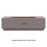 firegear sanctuary fire pit table in slate