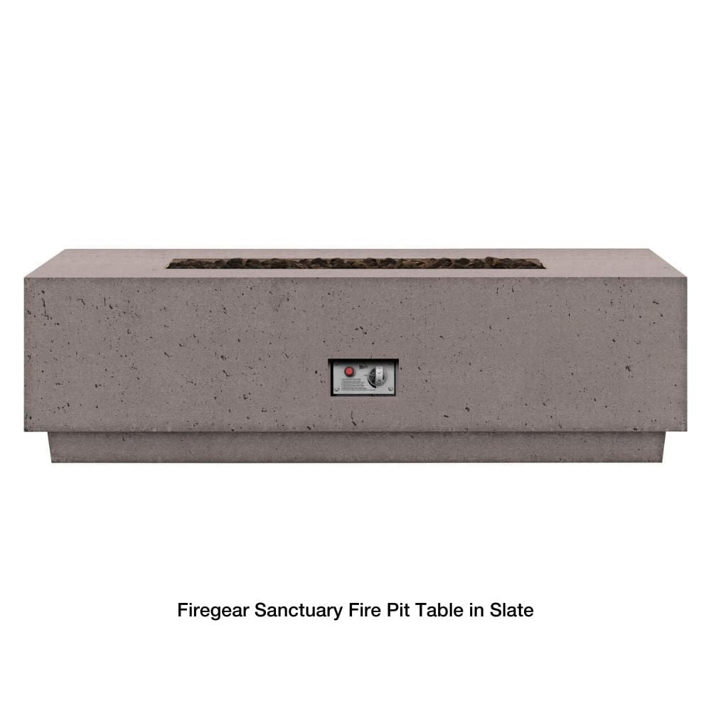 firegear sanctuary fire pit table in slate