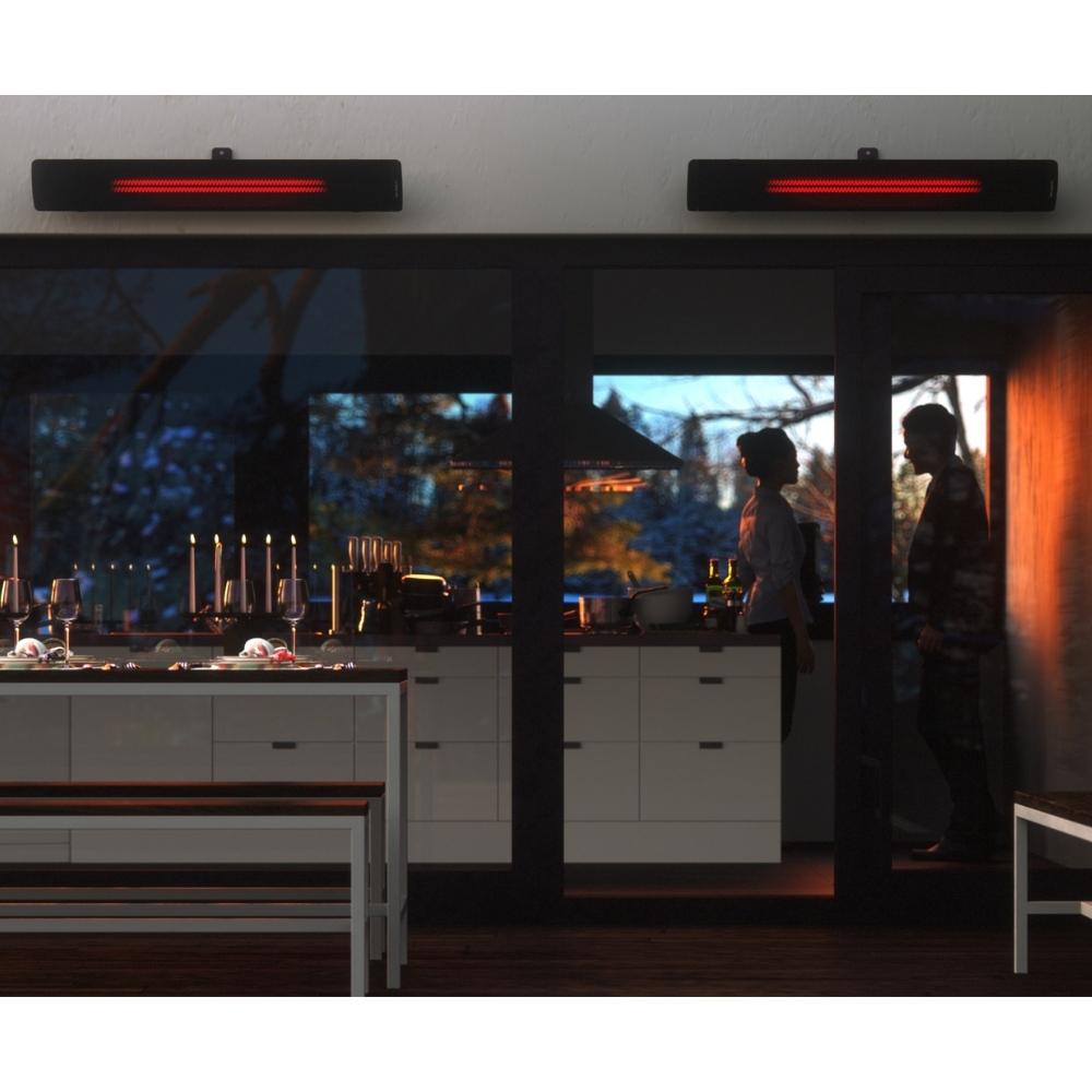 Heatscope Black Pure 2400W Electric Patio Heaters Wall Mounted