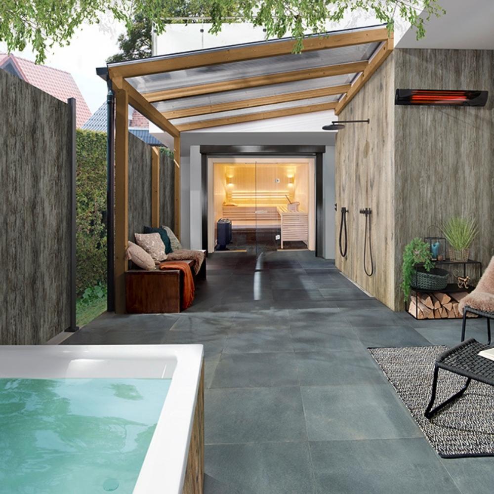 Heatscope Pure 3000W Electric Patio Heater Wall Mounted Outdoors