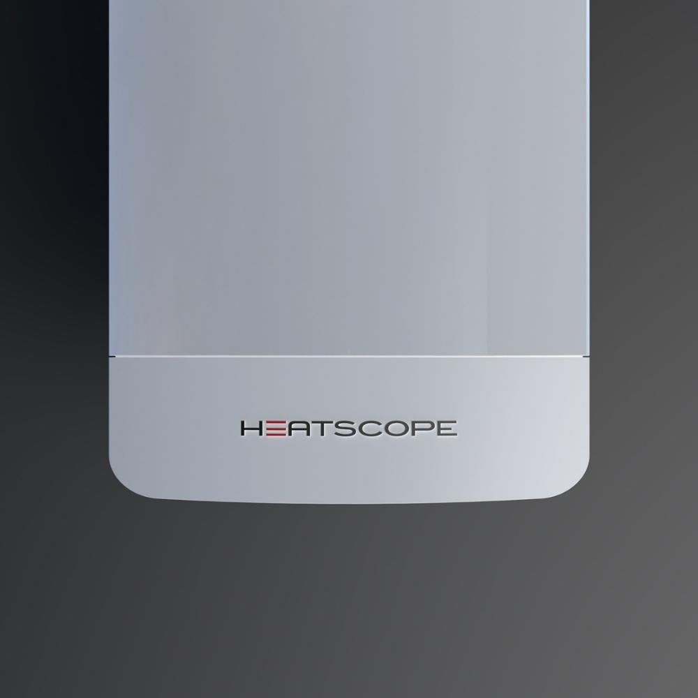 Heatscope White Pure 2400W Electric Patio Heater Up Close - angle view