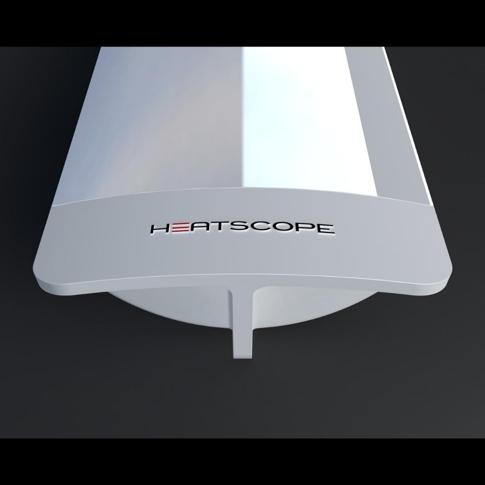 Heatscope White Pure 2400W Electric Patio Heater Up Close - angle view