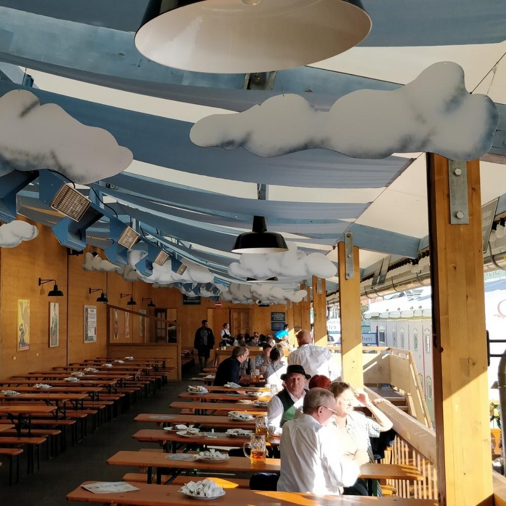 Heatscope Spot 35&quot; Black Electric Heaters in Restaurant