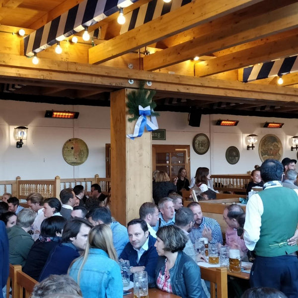 Heatscope Spot 35" Black Electric Heaters in Restaurant - lifestyle view