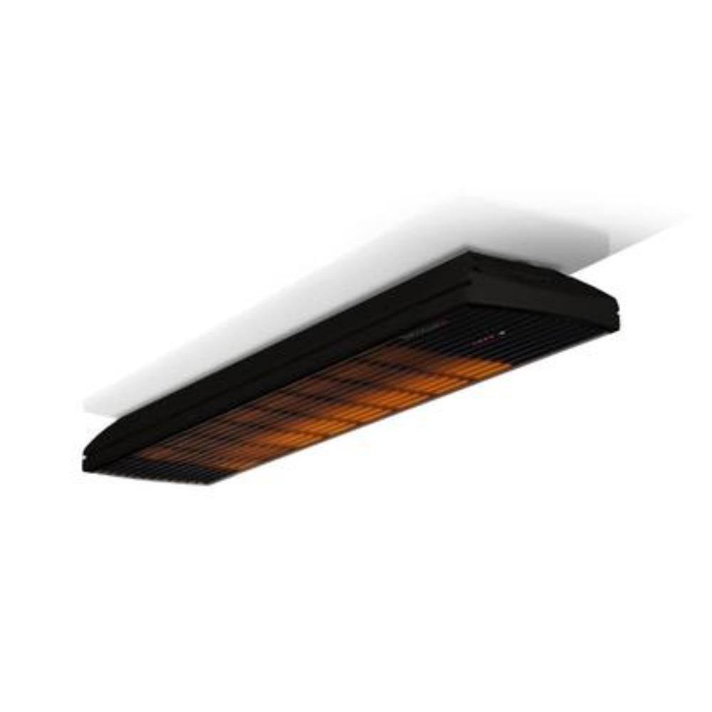 Heatscope Spot 35" Black Electric Heater with People Outdoors