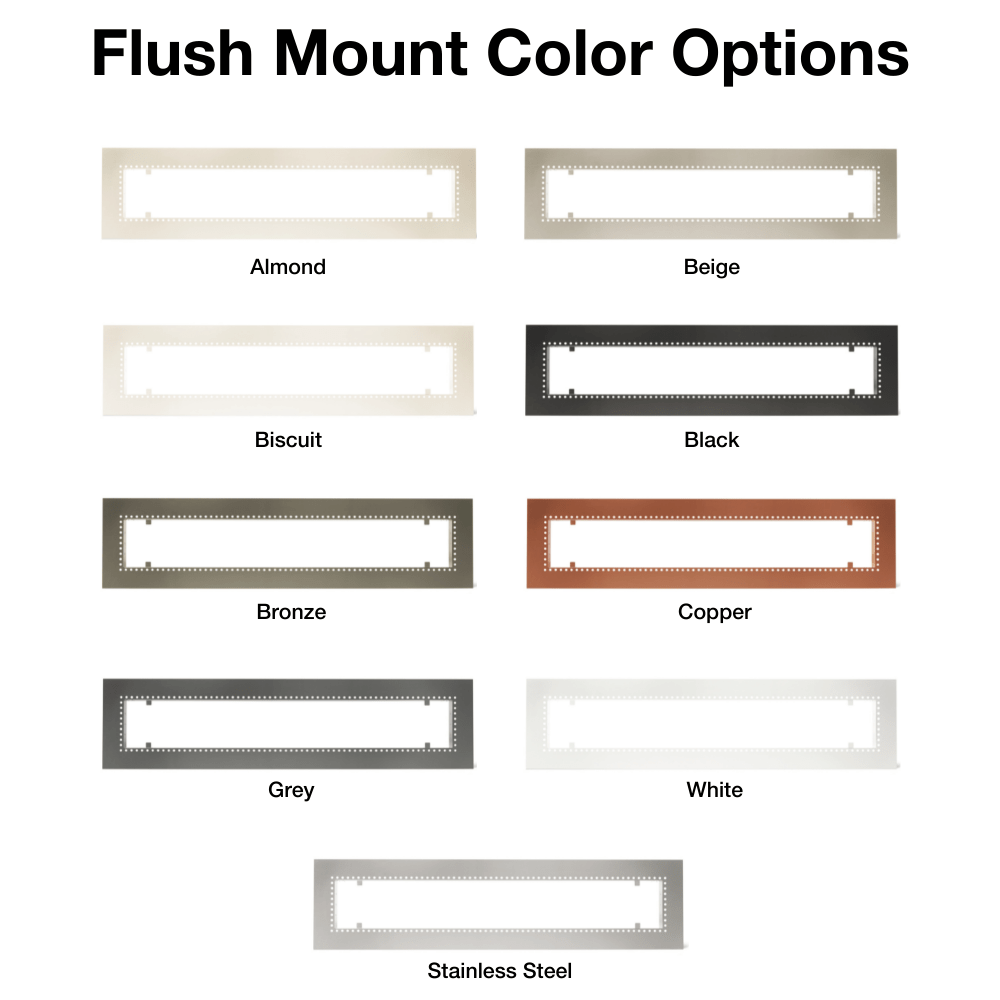 colors for infratech flush mount frames - angle view