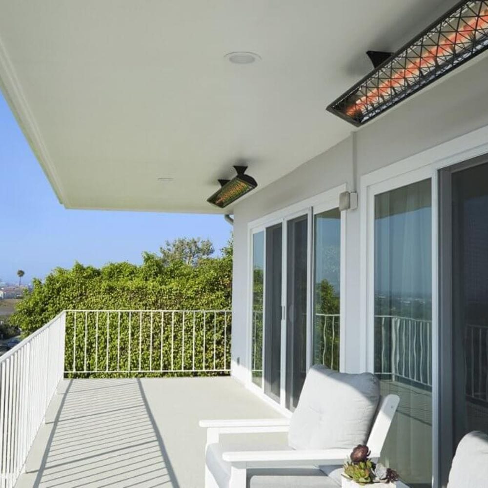 infratech cd electric patio heater ceiling mounted in balcony