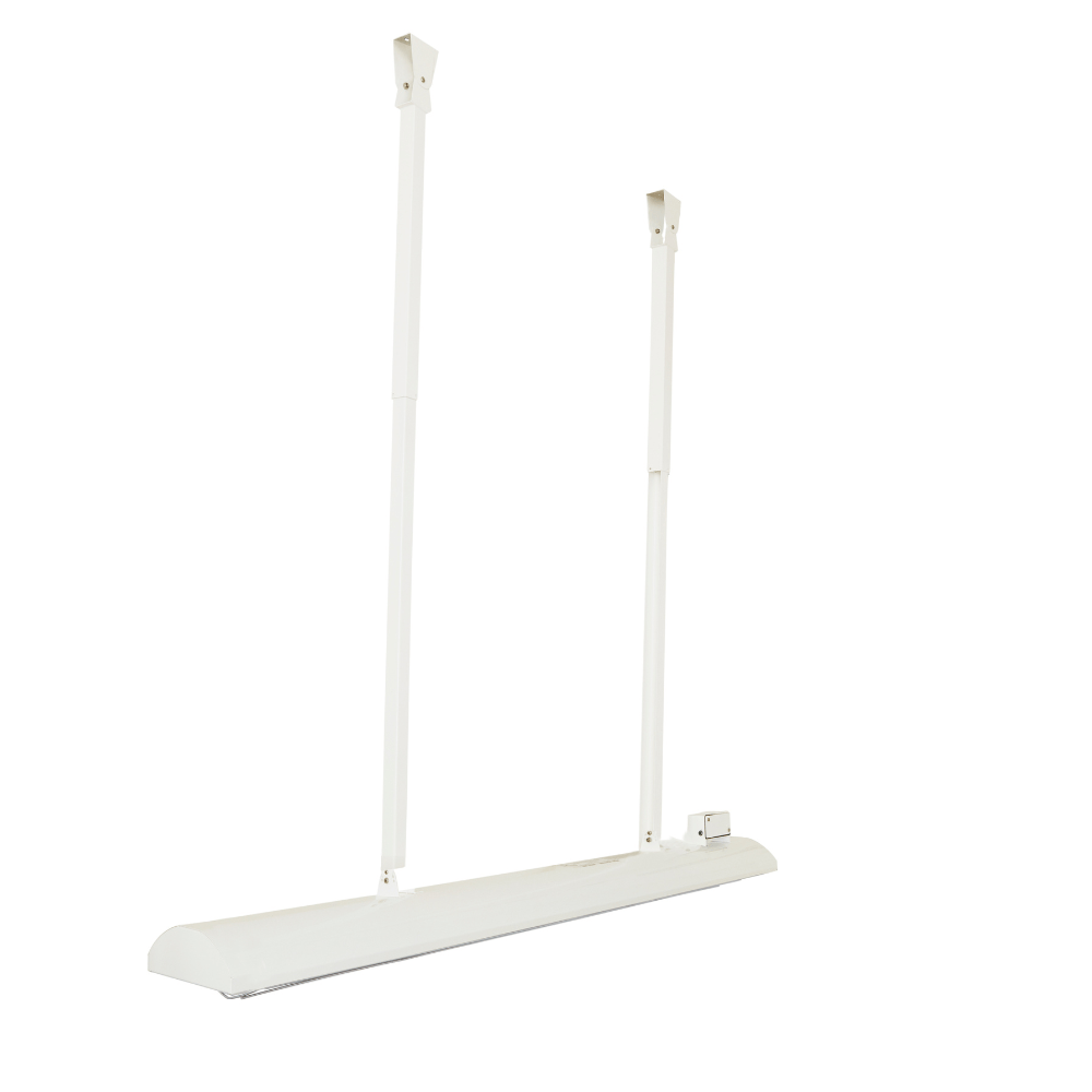 Infratech White Drop Pole Mounting Kit Faced Down - angle view