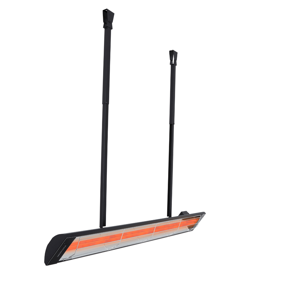 Infratech Black Drop Pole Mounting Kit Rotated 45 degrees